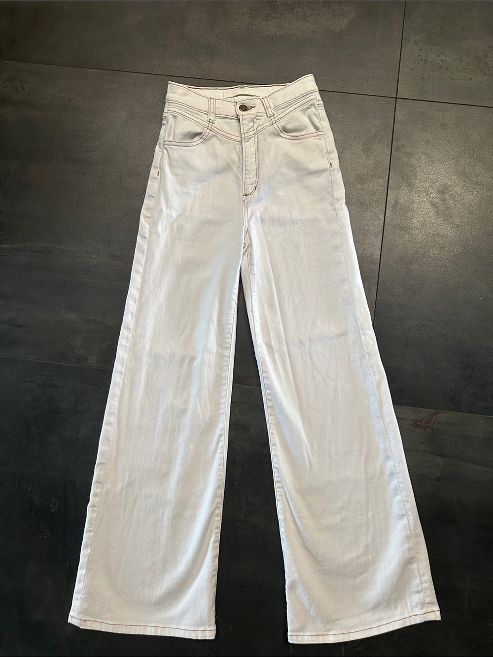 Joe's Jeans White Wide-Leg High-Rise Jeans size 24